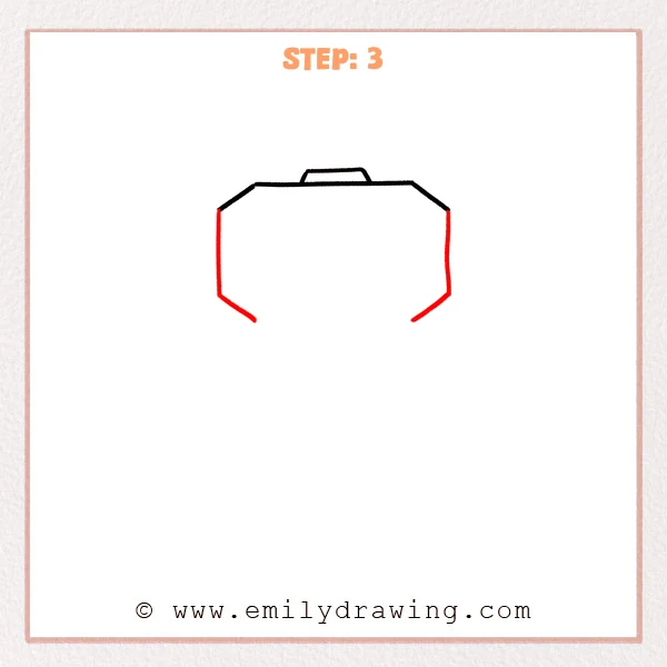 how to draw a thors hammer - Step 3